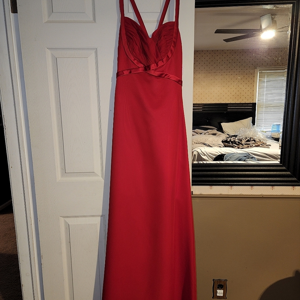 Mori Lee red bridesmaid dress